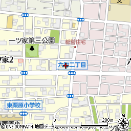 東京都足立区一ツ家2丁目9周辺の地図