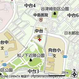 成田市立　中台保育園周辺の地図