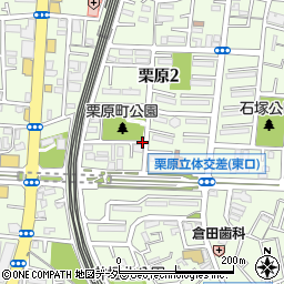 東京都足立区栗原2丁目周辺の地図