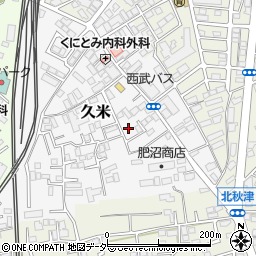 埼玉県所沢市久米516周辺の地図