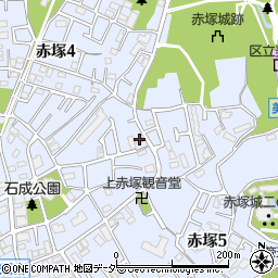 読売新聞社　販売所　板橋区　上赤塚サービスセンター周辺の地図