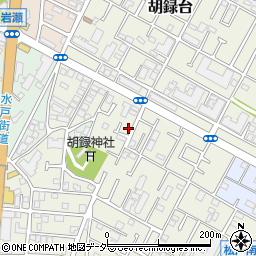 千葉県松戸市胡録台221周辺の地図
