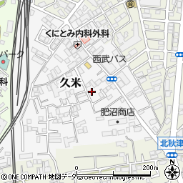 埼玉県所沢市久米516-3周辺の地図