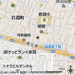 東京都北区岩淵町3-8周辺の地図