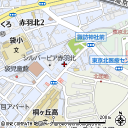 東京都北区赤羽北3丁目2-3周辺の地図