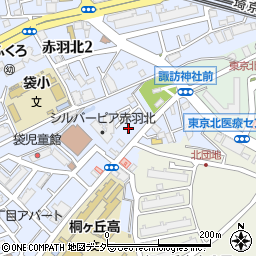 東京都北区赤羽北3丁目2周辺の地図