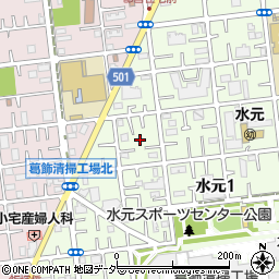 東京都葛飾区水元1丁目14周辺の地図
