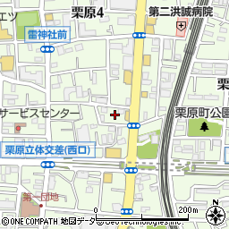 東京都足立区栗原4丁目5周辺の地図