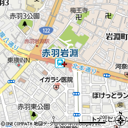 赤羽岩淵駅周辺の地図