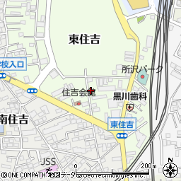 埼玉県所沢市東住吉7-18周辺の地図