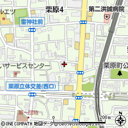 東京都足立区栗原4丁目5-7周辺の地図