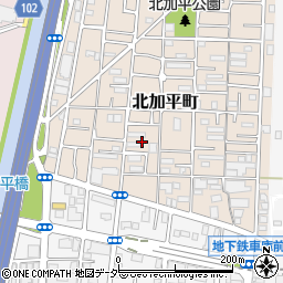 東京都足立区北加平町5周辺の地図