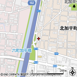 東京都足立区北加平町1周辺の地図