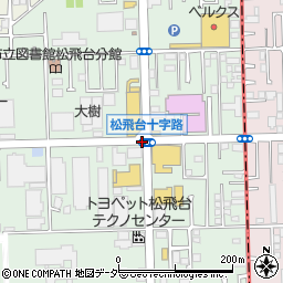 松飛台十字路周辺の地図