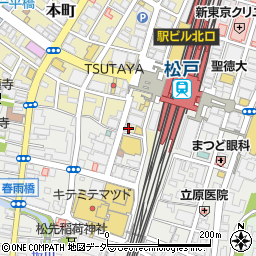 京葉銀行ＪＲ松戸駅西口 ＡＴＭ周辺の地図