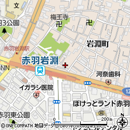 東京都北区岩淵町32-2周辺の地図
