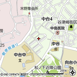 千葉県成田市中台4丁目周辺の地図