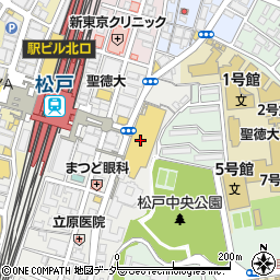 ジーユーイトーヨーカドー松戸店周辺の地図