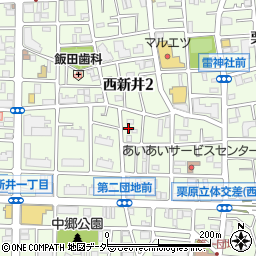 東京都足立区西新井2丁目周辺の地図