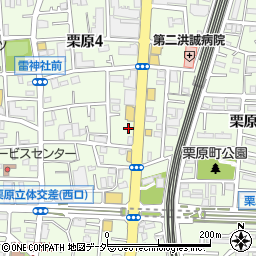 東京都足立区栗原4丁目8-25周辺の地図