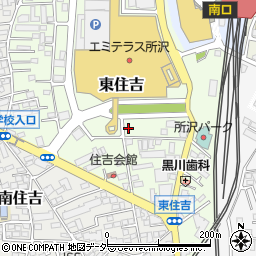 埼玉県所沢市東住吉9-15周辺の地図