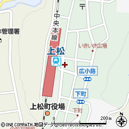 長野県木曽郡上松町駅前通り周辺の地図