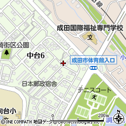 千葉県成田市中台6丁目周辺の地図