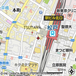 松屋 松戸店周辺の地図