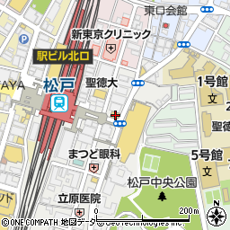 ウエルシア松戸駅東口店周辺の地図