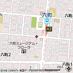 東京都足立区六町周辺の地図