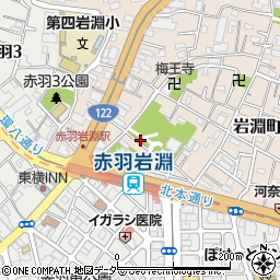 東京都北区岩淵町32-7周辺の地図