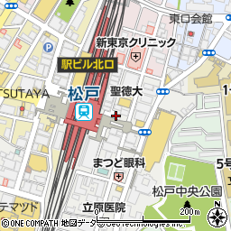 平禄寿司松戸東口店周辺の地図