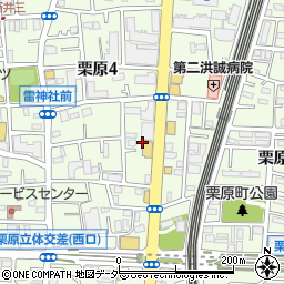 東京都足立区栗原4丁目8周辺の地図