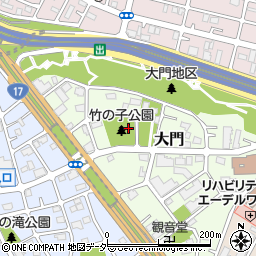 竹の子公園トイレ周辺の地図