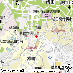 成田山門前周辺の地図