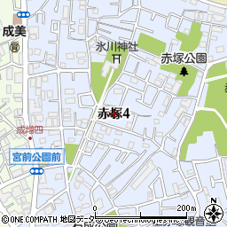 東京都板橋区赤塚4丁目周辺の地図
