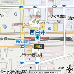 西白井駅周辺の地図