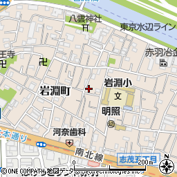 東京都北区岩淵町8-4周辺の地図