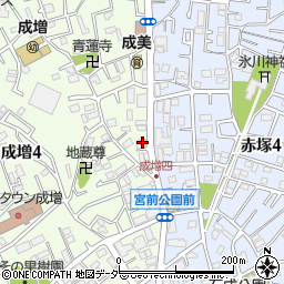日本経済新聞　販売店・板橋区成増販売所周辺の地図