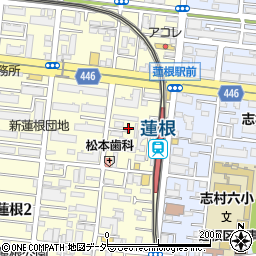 蓮根駅自転車駐車場周辺の地図