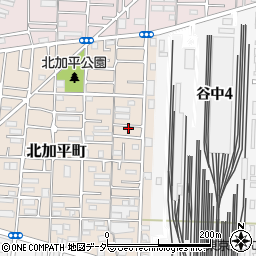 東京都足立区北加平町10周辺の地図