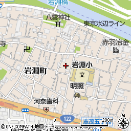 東京都北区岩淵町8-15周辺の地図