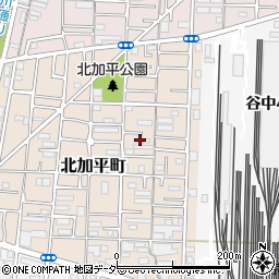 東京都足立区北加平町13周辺の地図