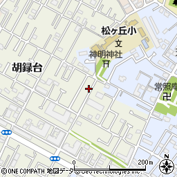 千葉県松戸市胡録台93-4周辺の地図