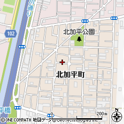 東京都足立区北加平町15周辺の地図