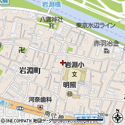 東京都北区岩淵町8-14周辺の地図