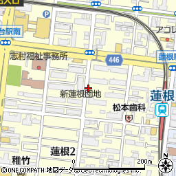 東京都板橋区蓮根周辺の地図