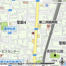 東京都足立区栗原4丁目8-19周辺の地図