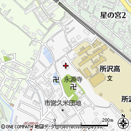 埼玉県所沢市久米1314-1周辺の地図