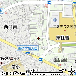 埼玉県所沢市東住吉17-16周辺の地図